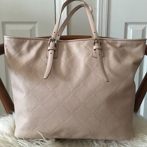 Long Champ Cuir Embossed Tote